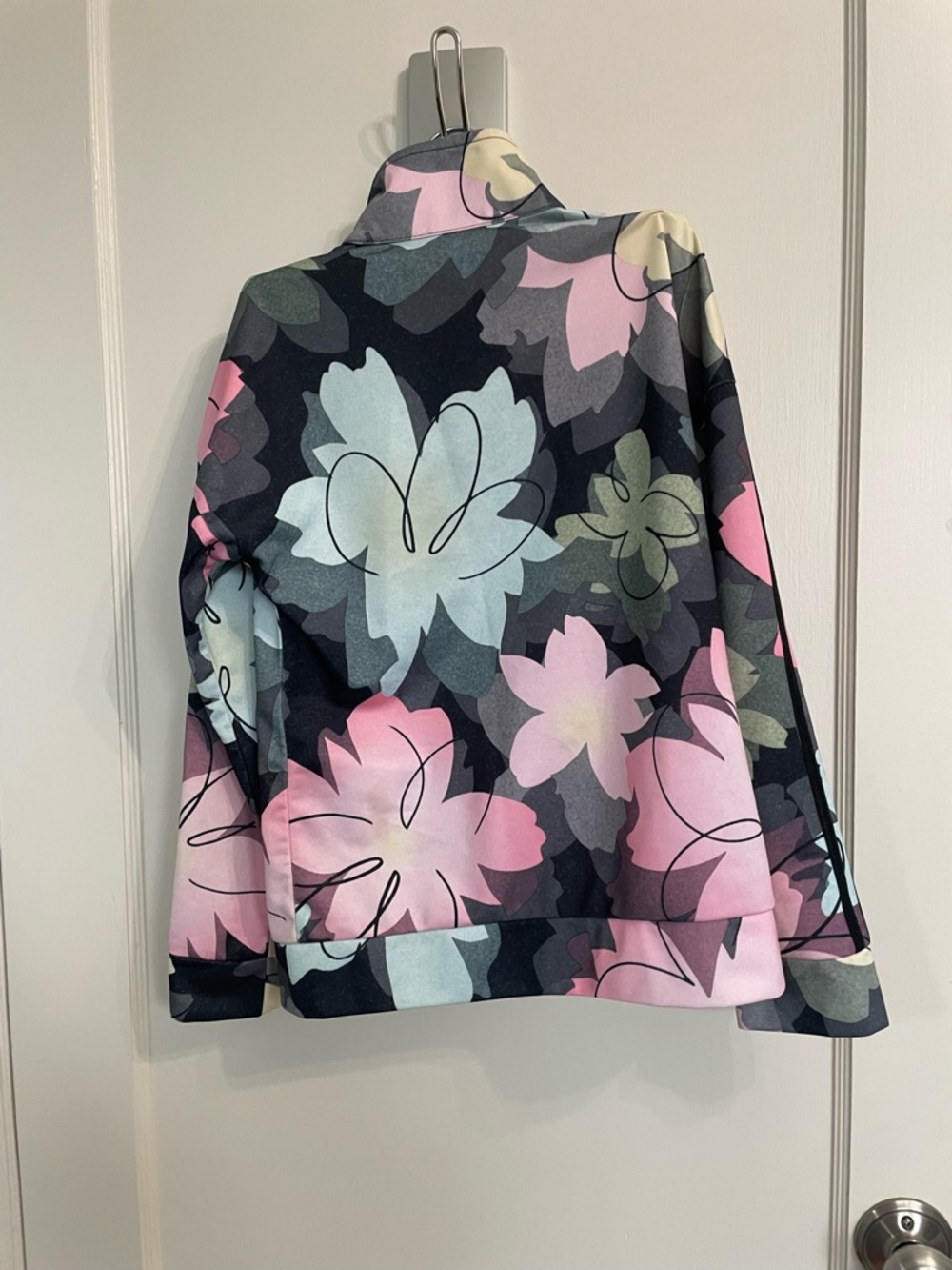 Adidas Girls Floral Track Jacket — Size M (10/12)